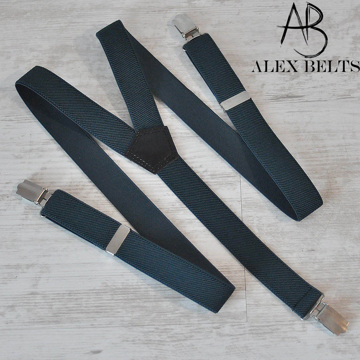 Підтяжки підліткові для брюк 25-ка Y унісекс темно-зелені "зеленка"