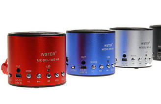 Портативная колонка WSTER WS-A8 MP3/USB/MicroUSB/AUX/Radio