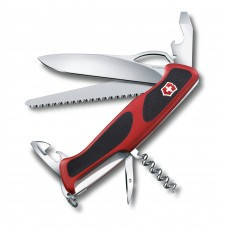0.9563.MC Ніж Victorinox Delemont, "RangerGrip 79", 130 мм, червоний / чорний