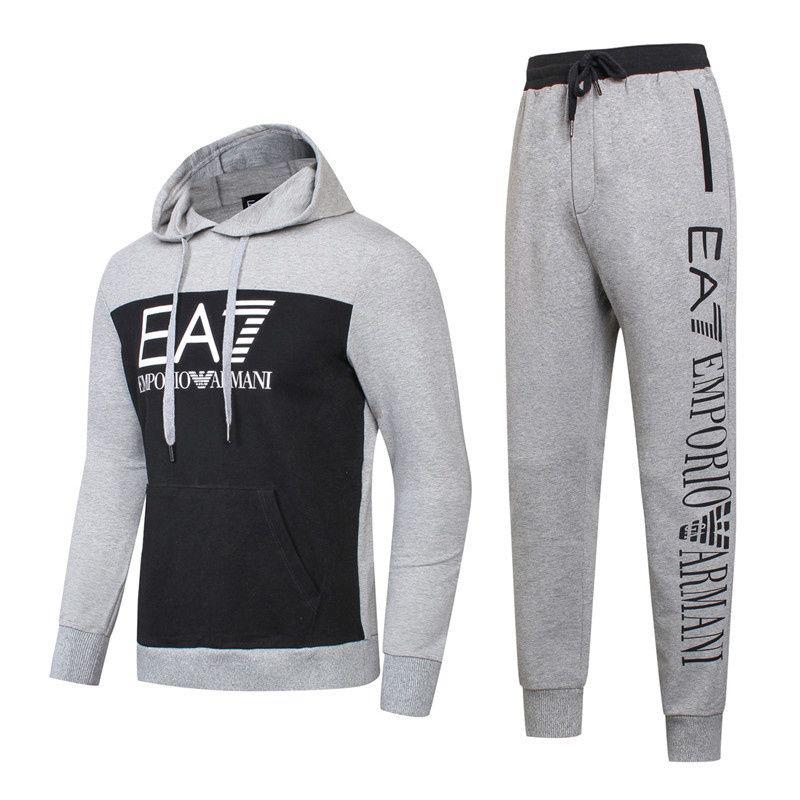 Спортивний костюм EA7 Emporio Armani Athletic Cotton Tracksuit 8826 M Сірий (8826)