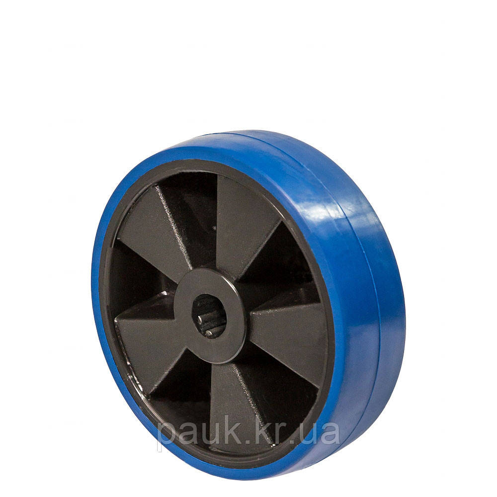Колесо 57-125х45-R, Ø 125 мм, 57 Medium, колесо без кронштейна, роликовий підшипник, складське колесо вантажне, колесо з поліаміду, фото 1