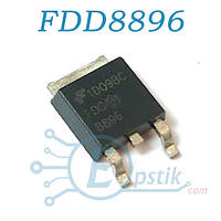 FDD8896, MOSFET транзистор N канал, 30В, 94А, TO252