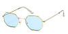 Солнцезащитные многоугольные очки с цветной линзой Желтый, фото 6