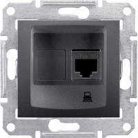 SDN4300170 Розетка комп'ютерна RJ45 кат.5е UTP, 1-гніздо, графіт Schneider Electric Sedna 