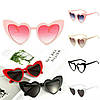 Жіночі сонцезахисні окуляри у формі серця Бежевий, фото 9