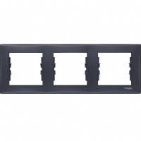 SDN5800570 Рамка на 3 пости горизонтальна, графіт Schneider Electric Sedna