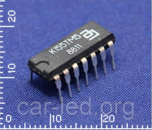 К155ТМ5 DIP14 (аналог SN7477N) мікросхема 4 D-триггера., фото 1