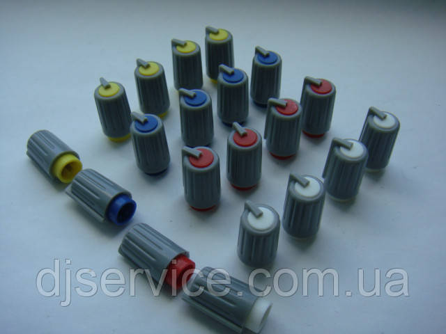 Ручка сіра 18.8 mm для потенціометрів пультів Phonic, Muzon, Mackie (кольорова)