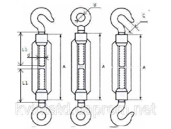 Стяжка (талрепи) M14x140