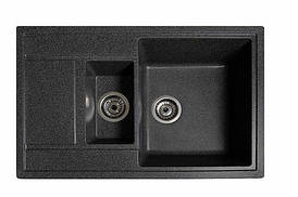 Кухонна мийка гранітна ПРАКТИК чорний