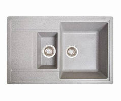Кухонна мийка гранітна ПРАКТИК сірий