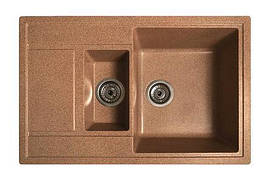 Кухонна мийка гранітна ПРАКТИК теракот