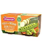 Пюре Plasmon Piselli e zucchine 2х80гр