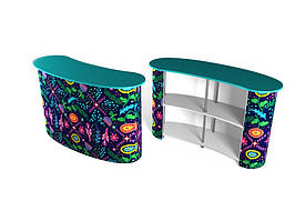 Стіл-ресепшн 1250х450 мм (Нанесення зображення: Без зображення;  Ламінація: Без ламінації; Сумка-чохол: