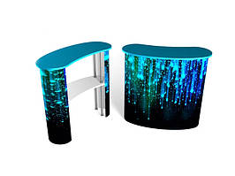 Стіл-ресепшн 900х400 мм (Нанесення зображення: Без зображення;  Ламінація: Без ламінації; Сумка-чохол: