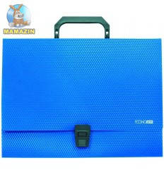 Портфель пластиковий A4 Economix на застібці, 1 відділення, синій 90784 G-Rich