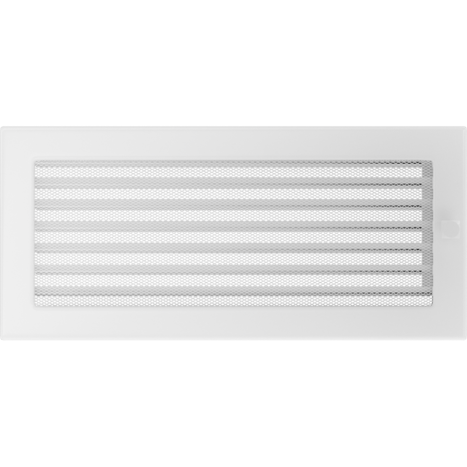 Камінна решітка біла з жалюзями 17x37 Kratki, фото 1