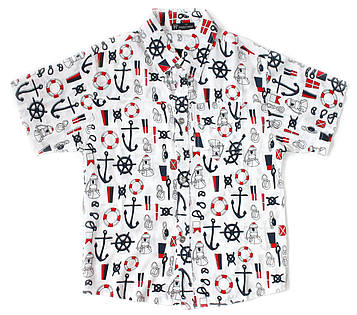 Сорочка для хлопчика підлітка з коротким рукавом