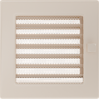 Камінна решітка кремова з жалюзями 17x17 Kratki