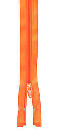 Спіральна блискавка Помаранчева 50см Тип 5 роз'ємна пластикова с одним бігунком