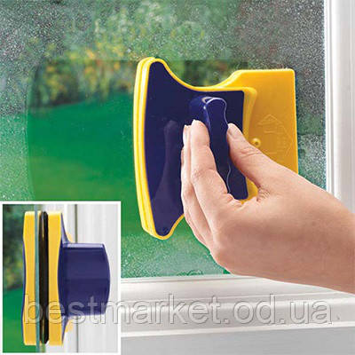 Магнітна Щітка для Миття Окон Стекол Double Faced Glass clean (50157)