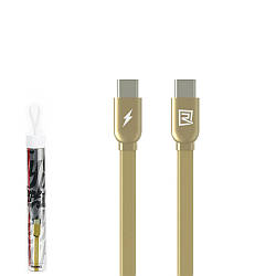 USB кабель Remax RC-046a Type-C to Type-C 1m Gold