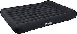 Надувний матрац вініловий Intex 66768 надувна ліжко з підголовником