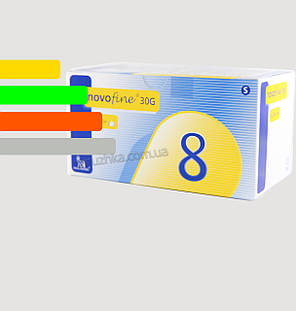 Голки інсулінові для шприц-ручок Новофайн 8 мм - Novofine 30G, #100, фото 3