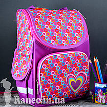Рюкзак каркасний Smart 554440 PG-11 Hearts pink, 31*26*14, фото 2