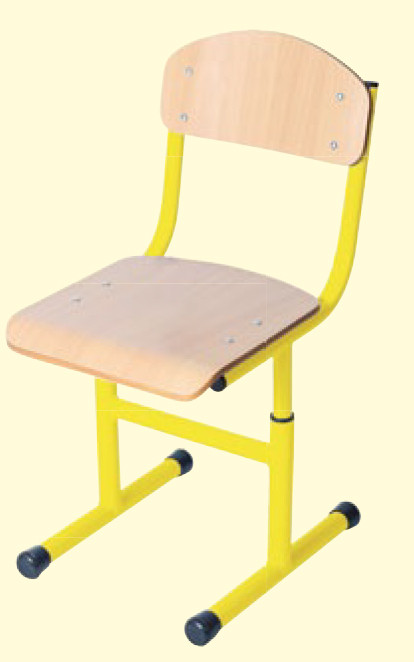 Стілець учнівський No 2-5 з регулюванням висоти кругла труба, фото 1