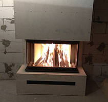 Будівництво каміна «під ключ» з тристоронньою камінною топкою Romotop та димоходом з нержавіючої сталі