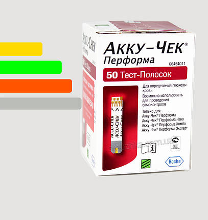 Тест-смужки до глюкометрів Accu Chek Performa #50 - Акку Чек Перформа тест смужки #50, фото 1