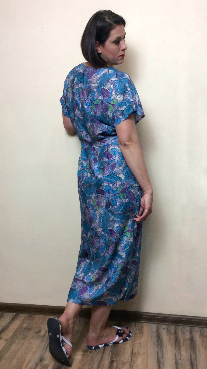 Летнее женское платье прямое с разрезом П237 - фото 6 - id-p718254520