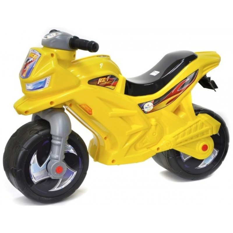 Дитячий мотоцикл-біговел (толокар каталка) Оріон 501 жовтий