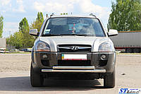 Защита переднего бампера (кенгурятник) Hyundai Tucson (2004-) / ус двойной