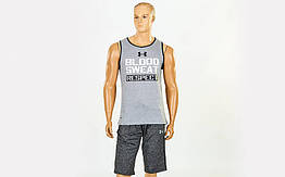 Компресійна чоловіча майка Under Armour Blood Sweat CO-040-2 (PL, бавовна, M-2XL-170-185cм,сер)