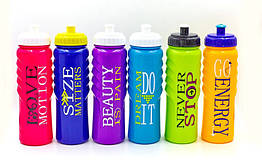Пляшка для води спортивна FI-5959 750 мл MOTIVATION (PE, силікон, кольори в асортименті)