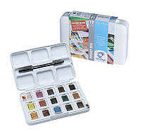 Набор акварельных красок Royal Talens Van Gogh Pocket box 12 + 3 цветов пластиковый пенал