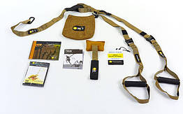 TRX Петлі підвісні тренувальні KIT FORCE T1 FI-3722-01 (функ.петлі,дверне креп, DVD, сумка, хакі)