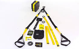 TRX Петлі підвісні тренувальні PRO PACK P3 FI-3727-06 (фун.петлі, обріз. ручки, чорний жовтий)