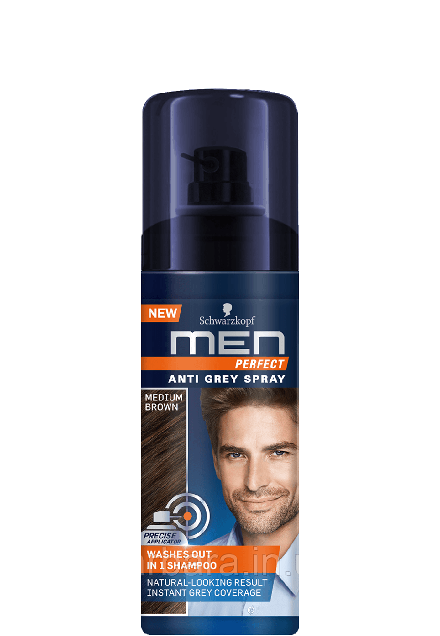 Тонуючий чоловічий спрей Schwarzkopf Men Perfect №60 середній-каштановий 120 мл