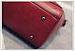 Бордова жіноча сумочка, стильна модна сумка червона, молодіжна з ручками на плече, фото 6