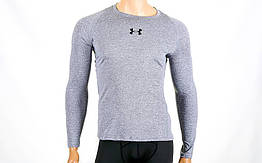 Компресійна чоловіча футболка з довгим рукавом Under Armour CO-809-1 (PL, M-2XL-165-185cм,сер)