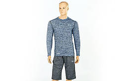 Компресійна чоловіча футболка з довгим рукавом Under Armour CO-8636-2 (PL,S-2XL-160-185cм,син)