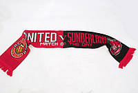 Шарф болельщика M.United-Sunderland, 135x18 см, Акрил, Как Новый!