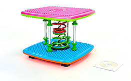 Степер тренажер Dance Stepper Twist Run FI-4813 (метал, пластик, +DVD, р-р 36x36x28см)