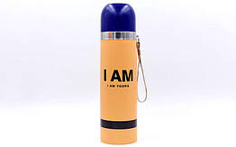 Термос сталевий 500ml I AM 2416 (квітка в асортименті, сталь)