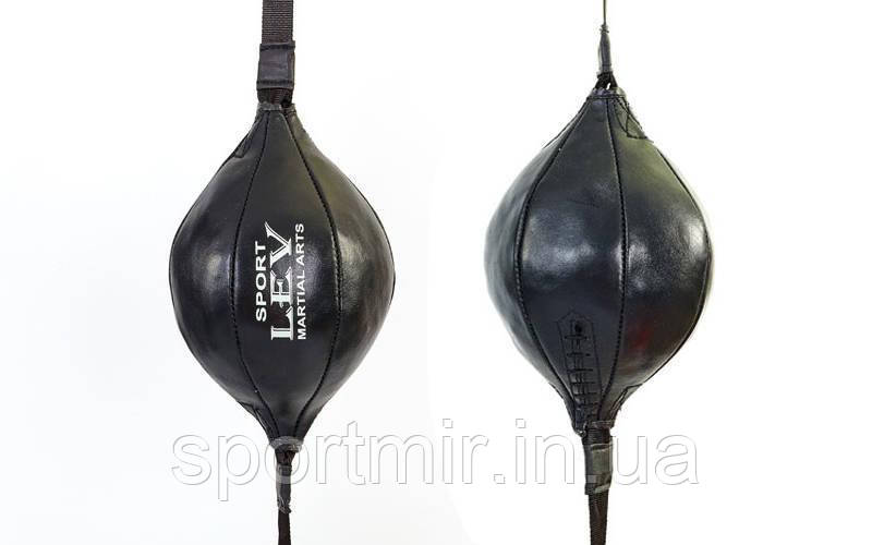 Груша набивна Кругла на розтяжках ЛАВ UR LV-1858 (шкіра, наповнювач, d-16 см, l-30 см,вес-1,5 кг), фото 1