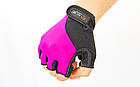 Рукавиці для фітнесу жіночі ZEL BC-3787 (PVC, PL, відкриті пальці, р-р S-M, син, рожевий, червоний,фіол), фото 7