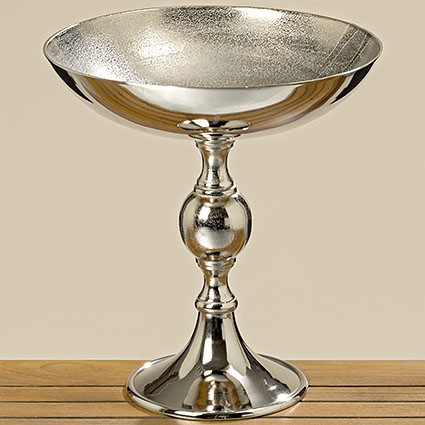 Деко-чаша на підставці срібний метал h44см Гранд Презент 8219700